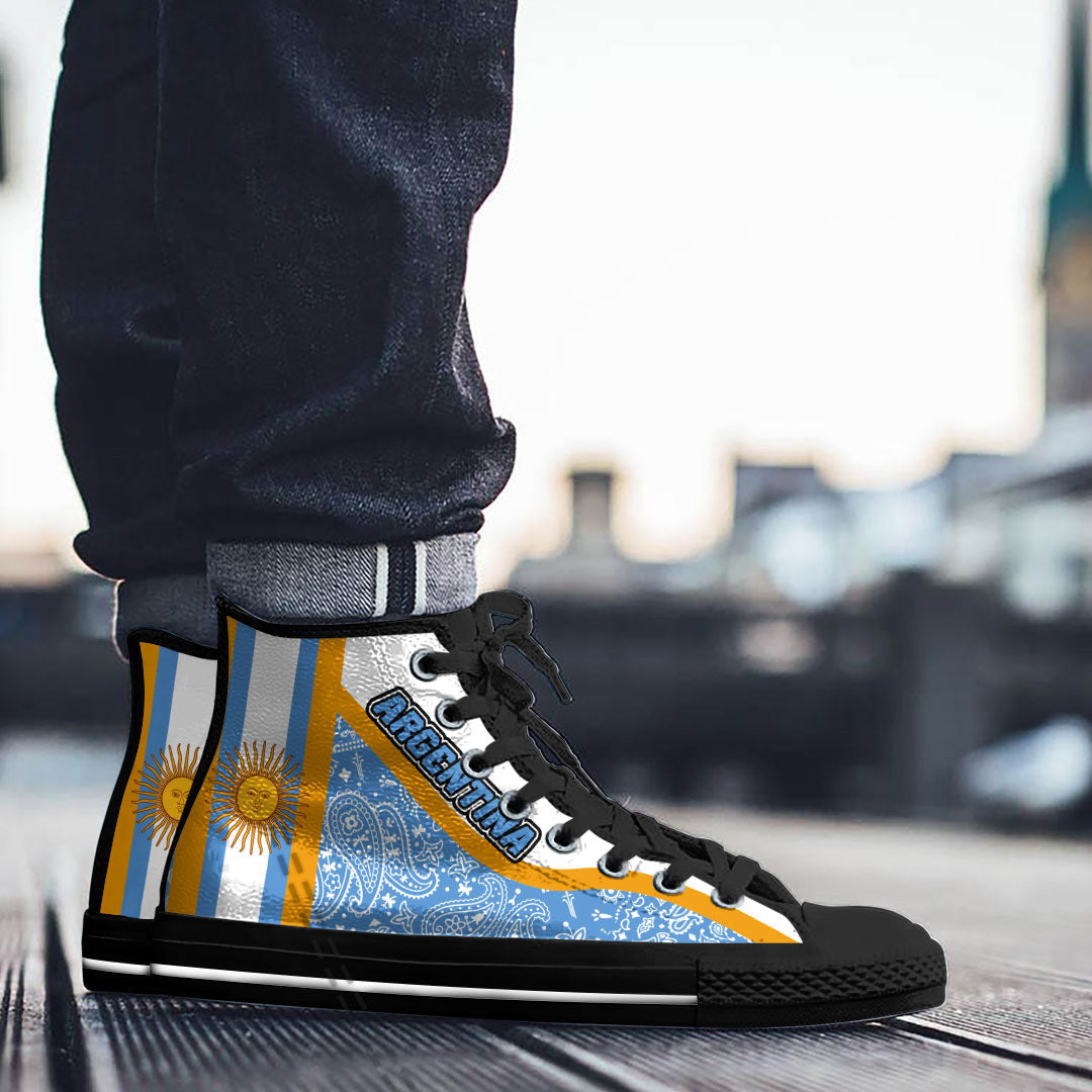Shoes Argentina High Top Shoes Paisley Bandana Special Style