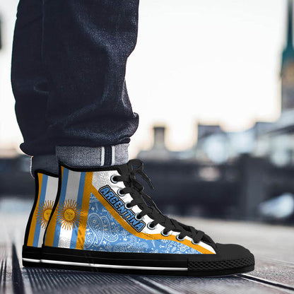 Shoes Argentina High Top Shoes Paisley Bandana Special Style