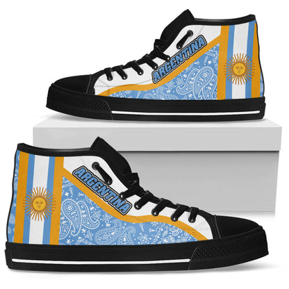Shoes Argentina High Top Shoes Paisley Bandana Special Style