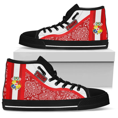 Shoes Tonga High Top Shoes Paisley Bandana Special Style