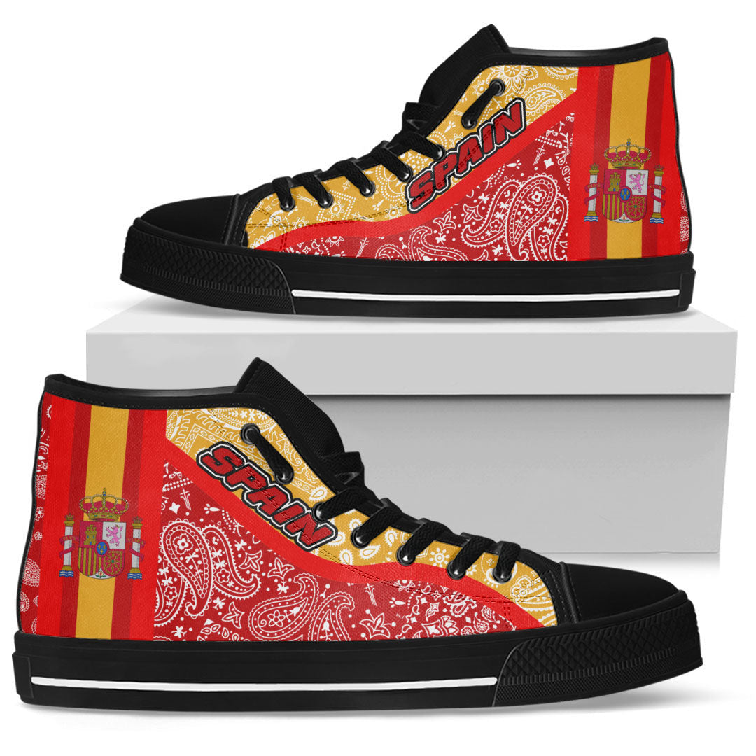 Shoes Spain High Top Shoes Paisley Bandana Special Style
