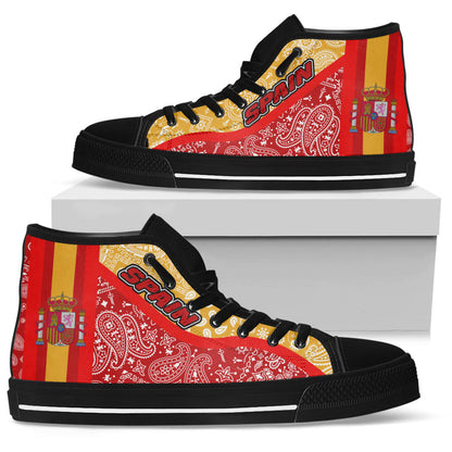 Shoes Spain High Top Shoes Paisley Bandana Special Style