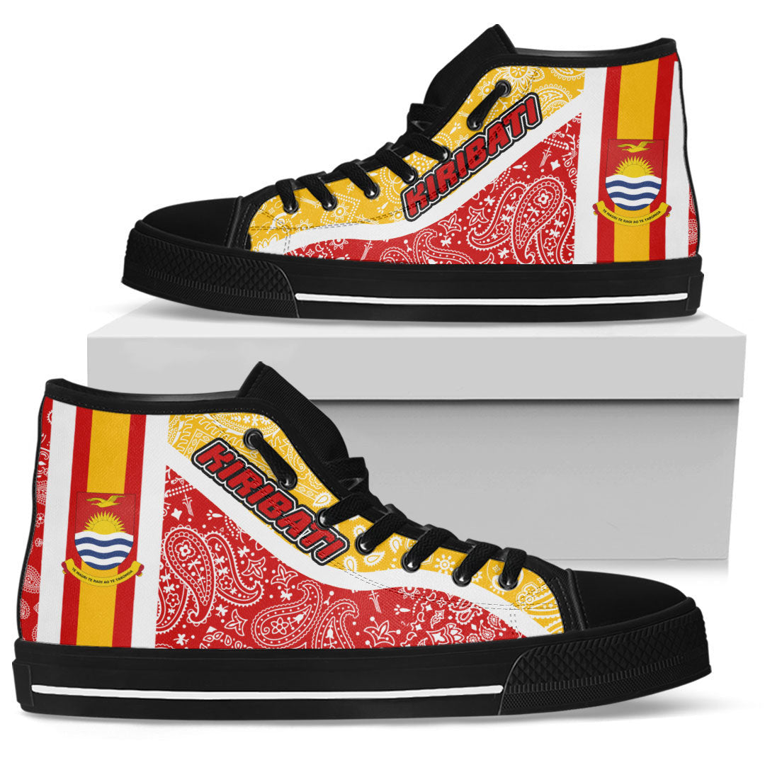 Shoes Kiribati High Top Shoes Paisley Bandana Special Style