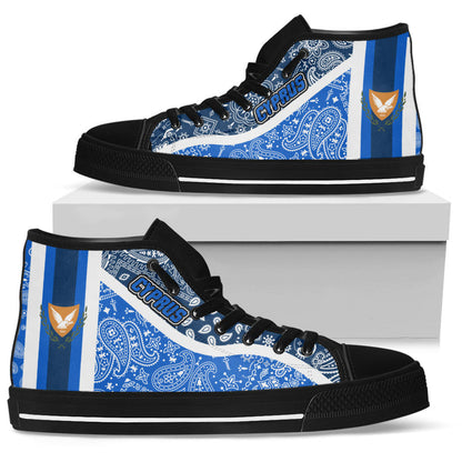 Shoes Cyprus High Top Shoes Paisley Bandana Special Style