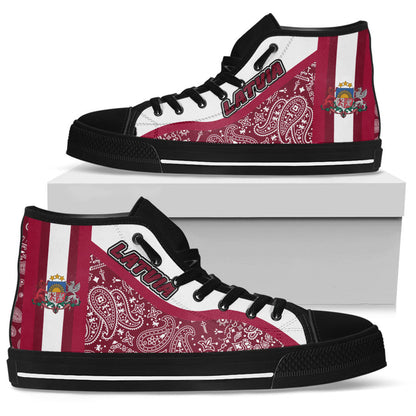Shoes Latvia High Top Shoes Paisley Bandana Special Style