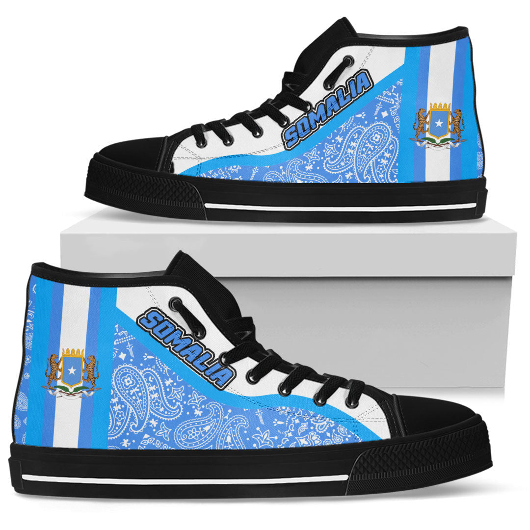 Shoes Somalia High Top Shoes Paisley Bandana Special Style