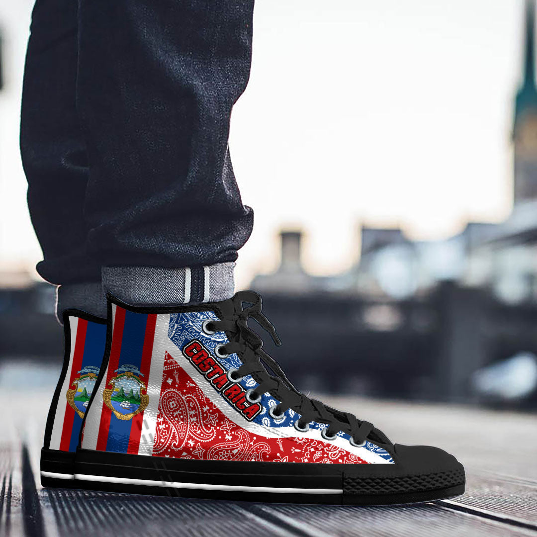 Shoes Costa Rica High Top Shoes Paisley Bandana Special Style