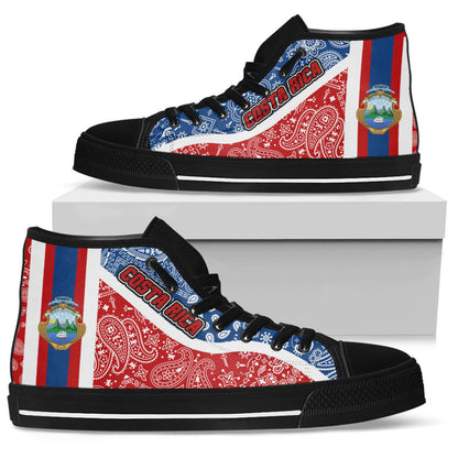 Shoes Costa Rica High Top Shoes Paisley Bandana Special Style