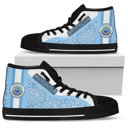 Shoes Micronesia High Top Shoes Paisley Bandana Special Style