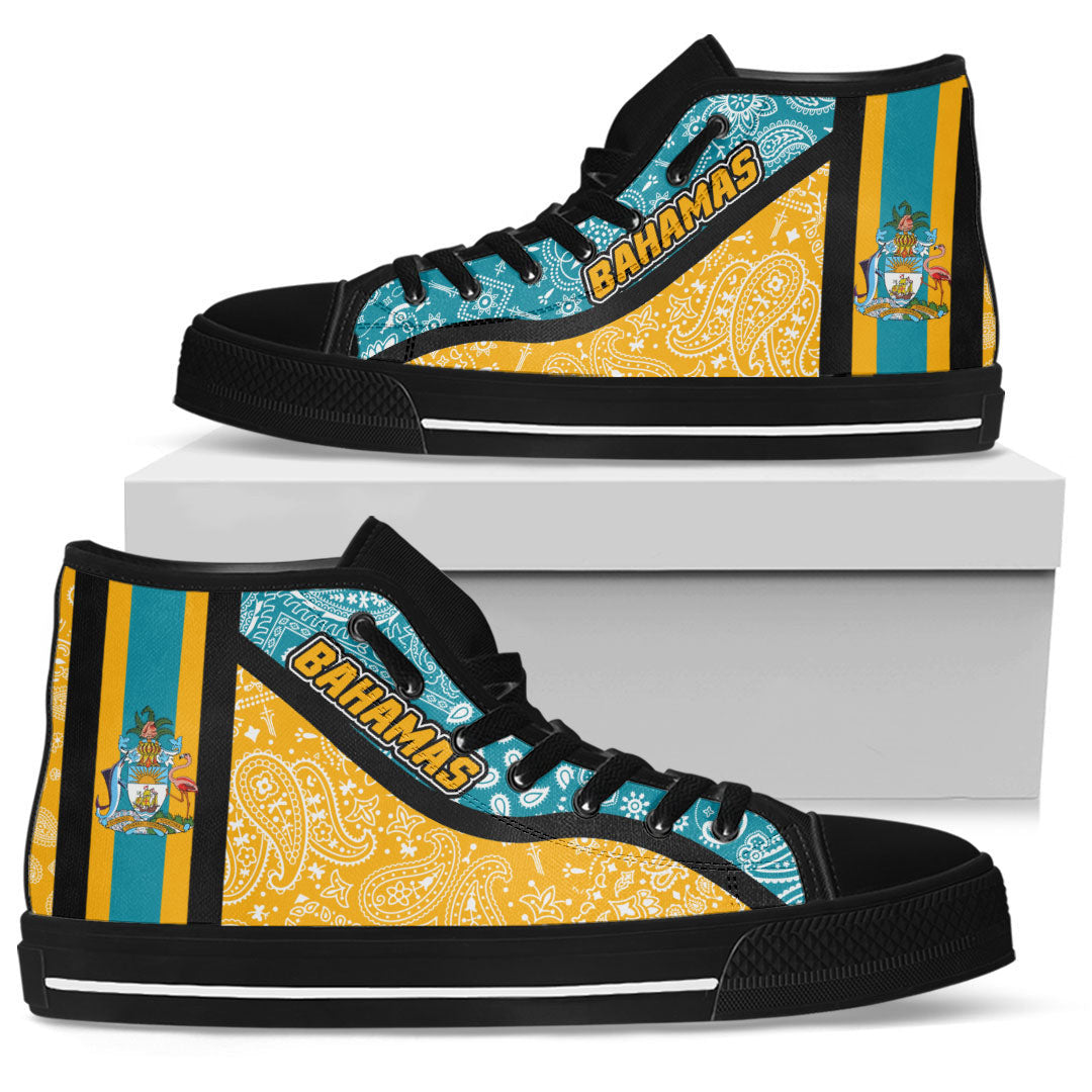 Shoes The Bahamas High Top Shoes Paisley Bandana Special Style