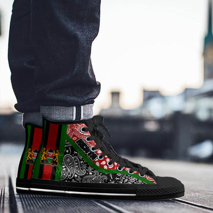 Shoes Kenya High Top Shoes Paisley Bandana Special Style