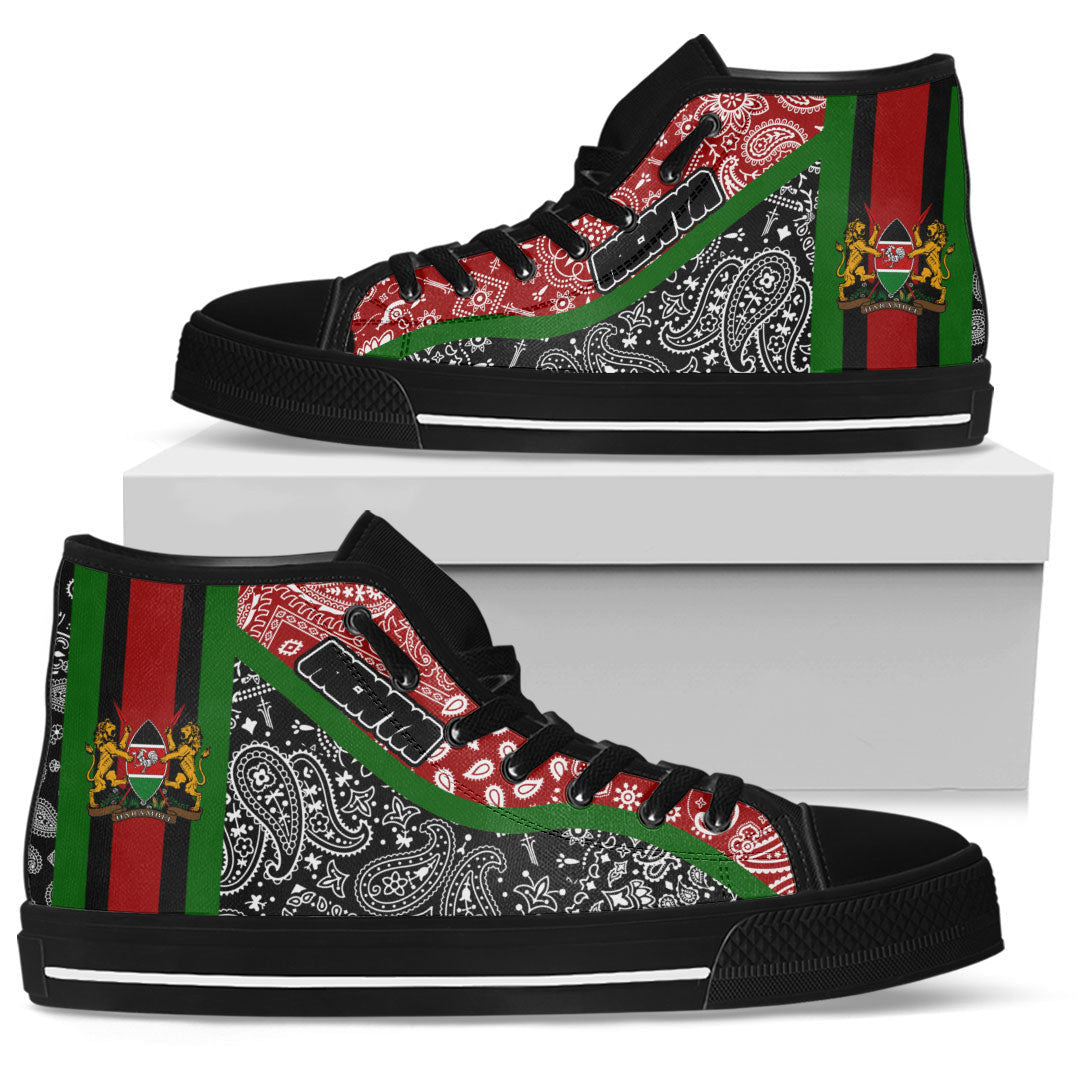 Shoes Kenya High Top Shoes Paisley Bandana Special Style