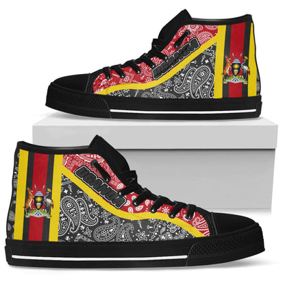 Shoes Uganda Black Version High Top Shoes Paisley Bandana Special Style