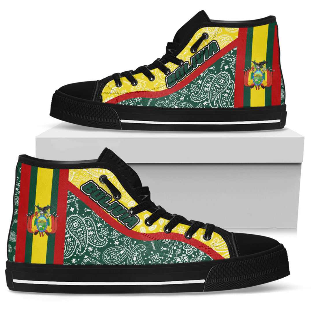 Shoes Bolivia High Top Shoes Paisley Bandana Special Style