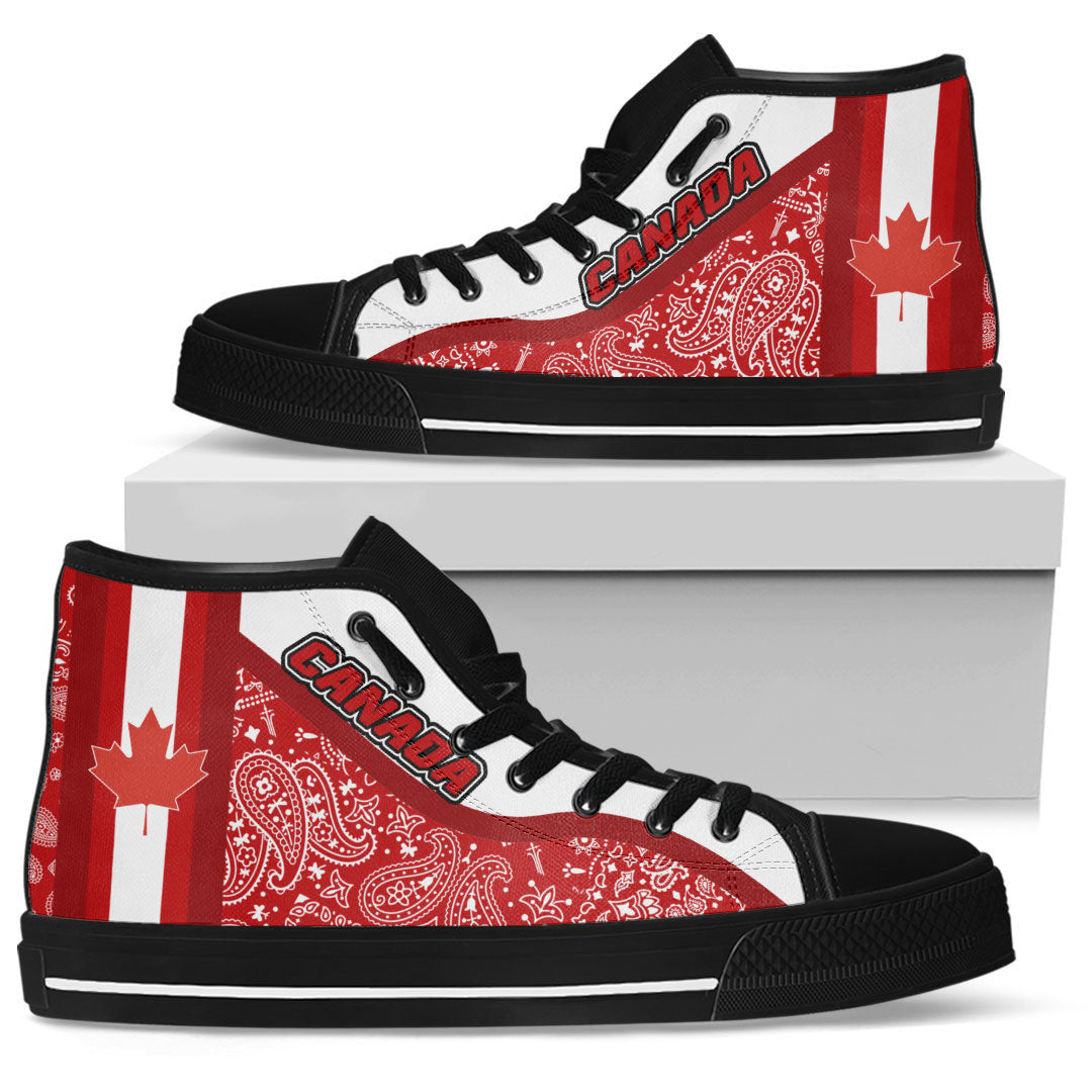 Shoes Canada High Top Shoes Paisley Bandana Special Style