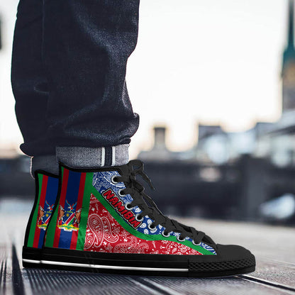 Shoes Namibia High Top Shoes Paisley Bandana Special Style