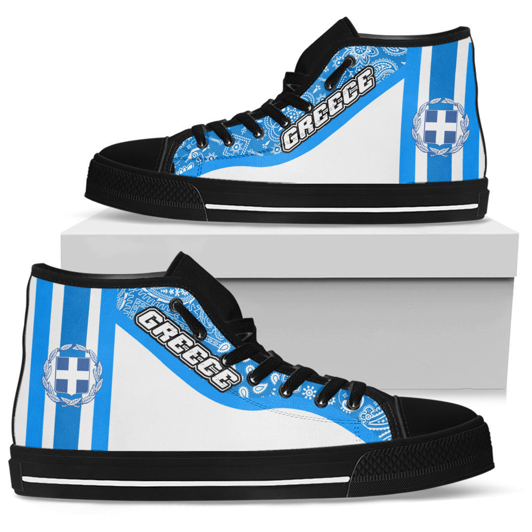 Shoes Greece High Top Shoes Paisley Bandana Special Style