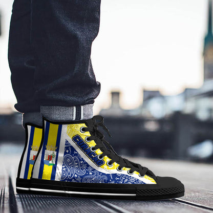 Shoes Curacao High Top Shoes Paisley Bandana Special Style
