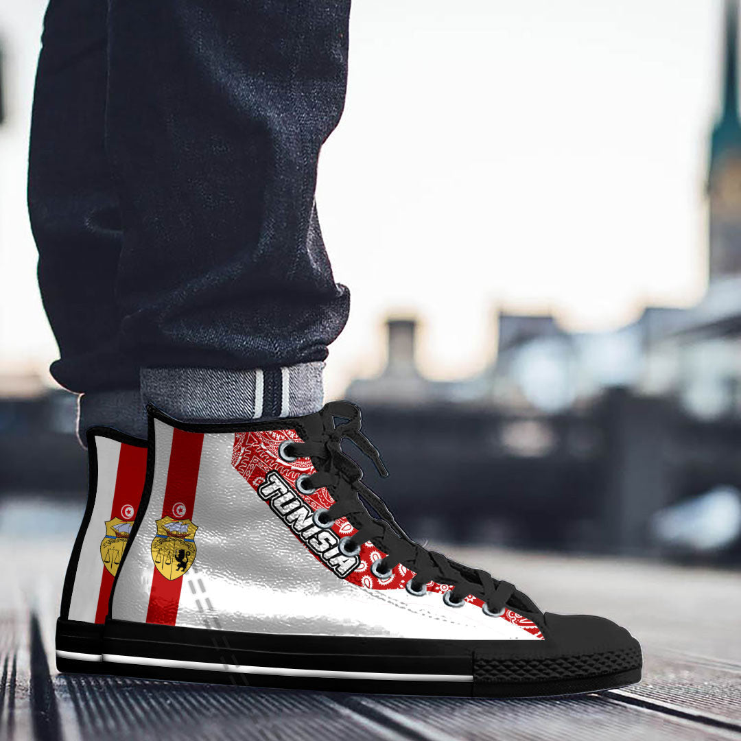 Shoes Tunisia White Version High Top Shoes Paisley Bandana Special Style
