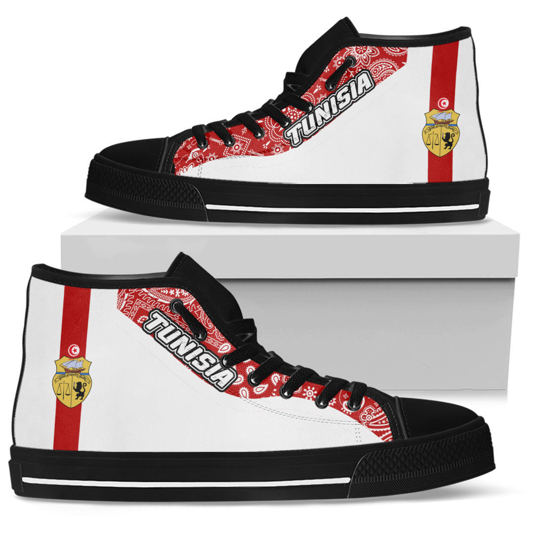 Shoes Tunisia White Version High Top Shoes Paisley Bandana Special Style