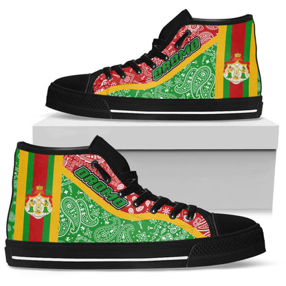 Shoes Oromo Green Version High Top Shoes Paisley Bandana Special Style