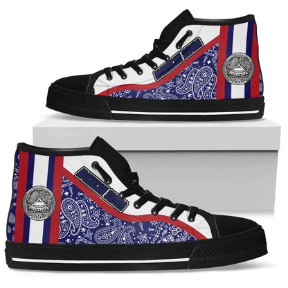 Shoes American Samoa High Top Shoes Paisley Bandana Special Style