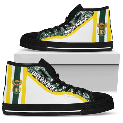 Shoes South Africa White Version High Top Shoes Paisley Bandana Special Style