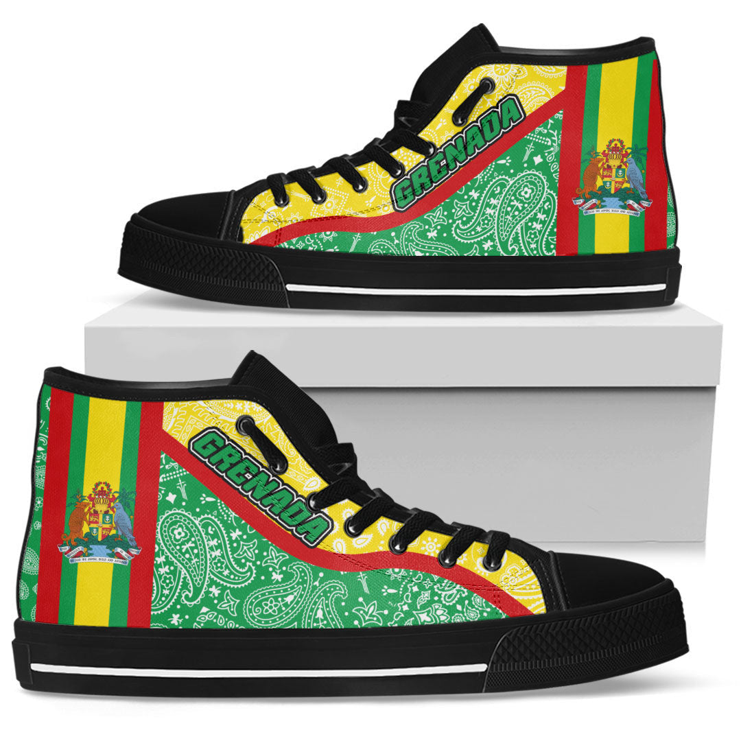 Shoes Grenada High Top Shoes Paisley Bandana Special Style