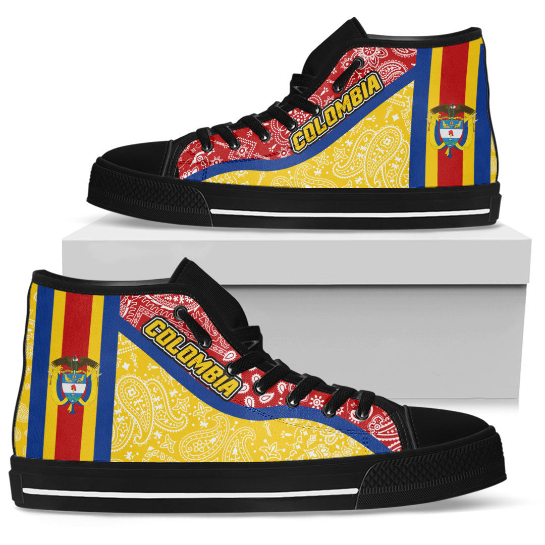 Shoes Colombia High Top Shoes Paisley Bandana Special Style