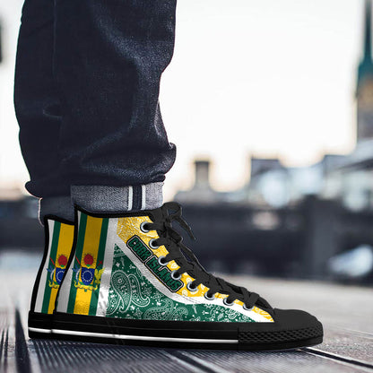 Shoes Cook Islands High Top Shoes Paisley Bandana Special Style