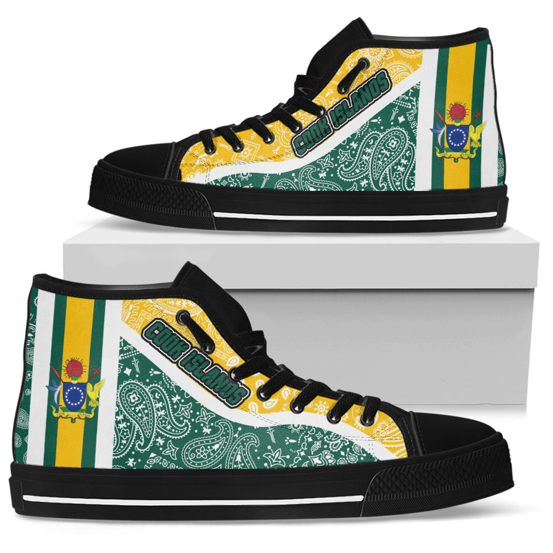 Shoes Cook Islands High Top Shoes Paisley Bandana Special Style