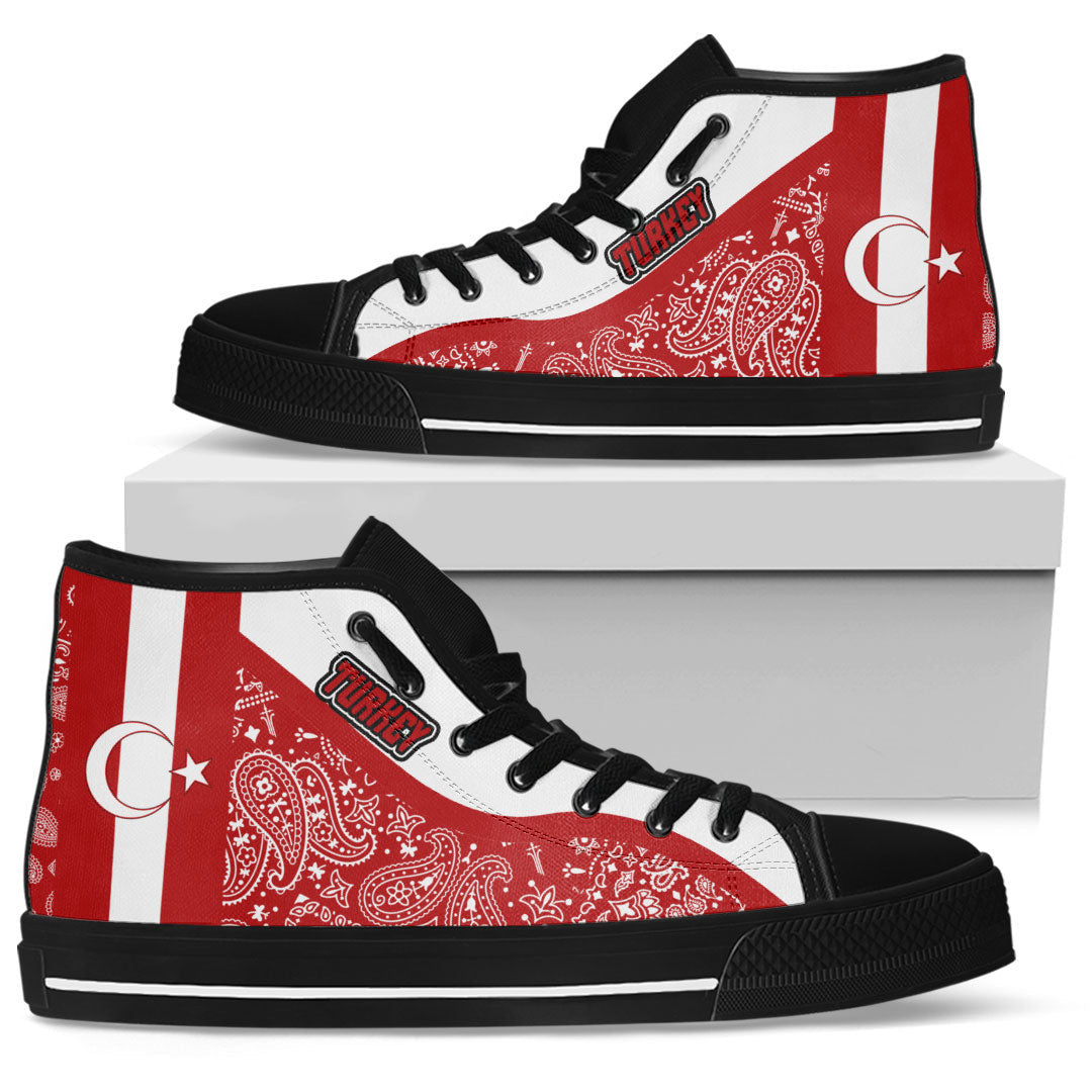 Shoes Turkey High Top Shoes Paisley Bandana Special Style