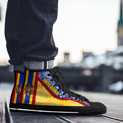 Shoes Moldova High Top Shoes Paisley Bandana Special Style