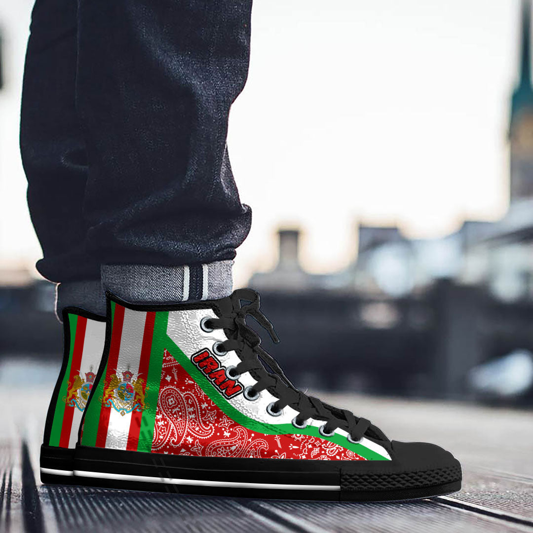 Shoes Iran Red Version High Top Shoes Paisley Bandana Special Style