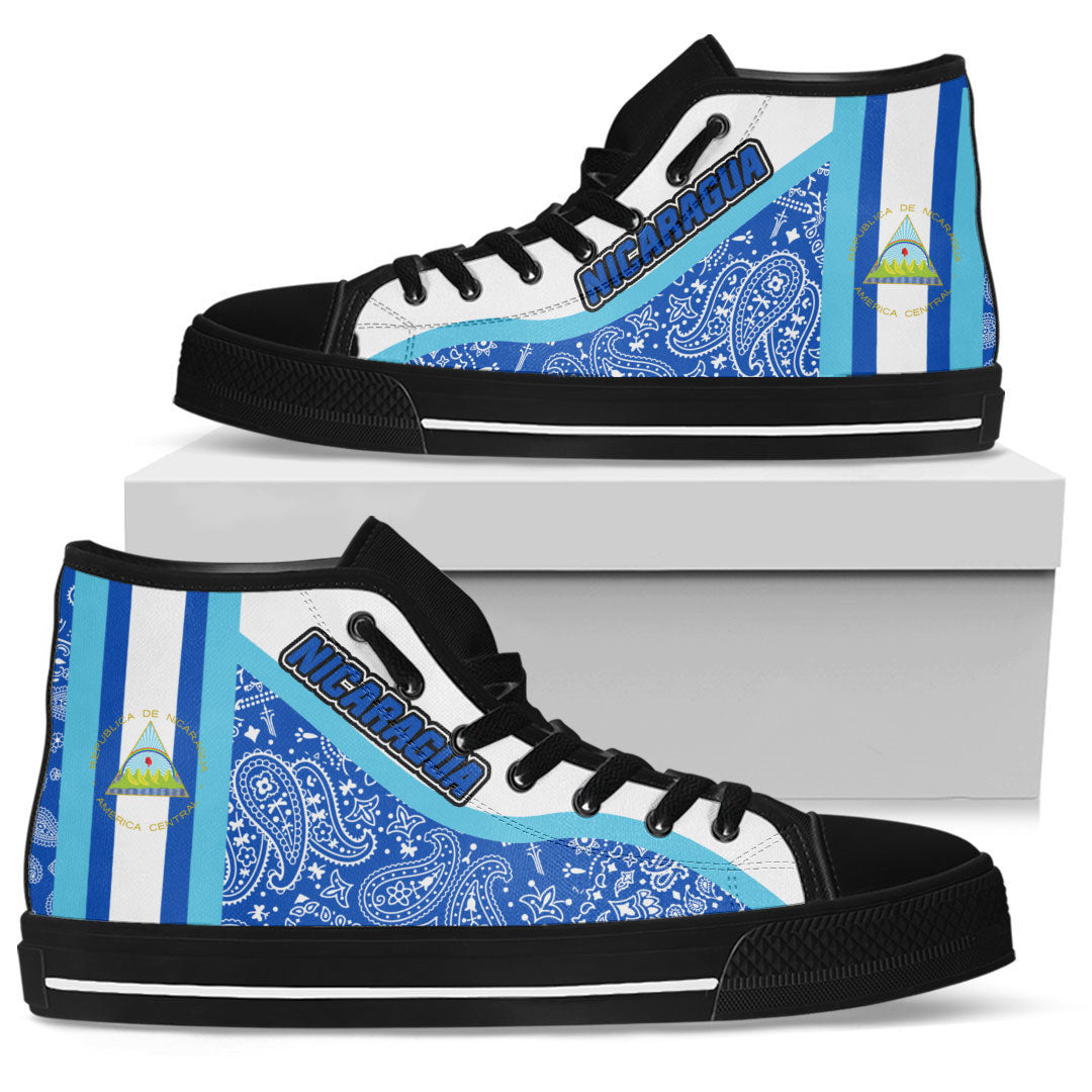 Shoes Nicaragua High Top Shoes Paisley Bandana Special Style