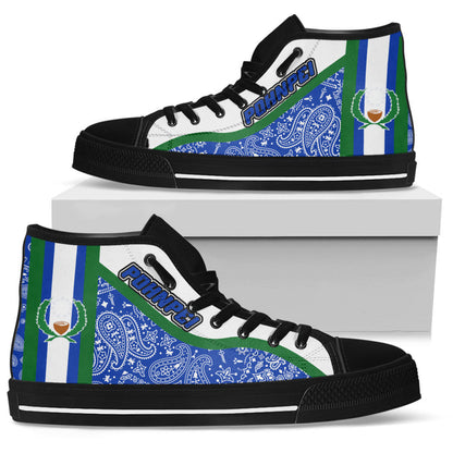 Shoes Pohnpei High Top Shoes Paisley Bandana Special Style