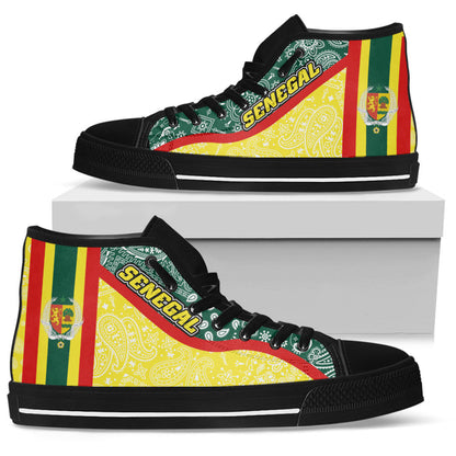 Shoes Senegal Yellow Version High Top Shoes Paisley Bandana Special Style
