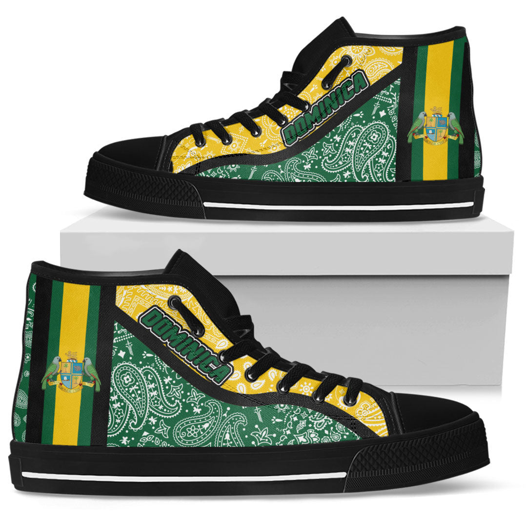 Shoes Dominica High Top Shoes Paisley Bandana Special Style
