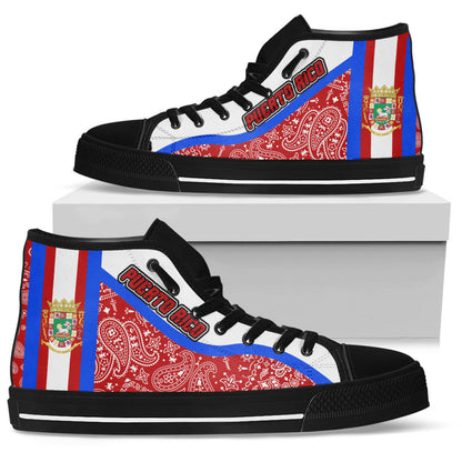 Shoes Puerto Rico High Top Shoes Paisley Bandana Special Style
