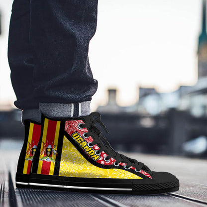 Shoes Uganda Yellow Version High Top Shoes Paisley Bandana Special Style