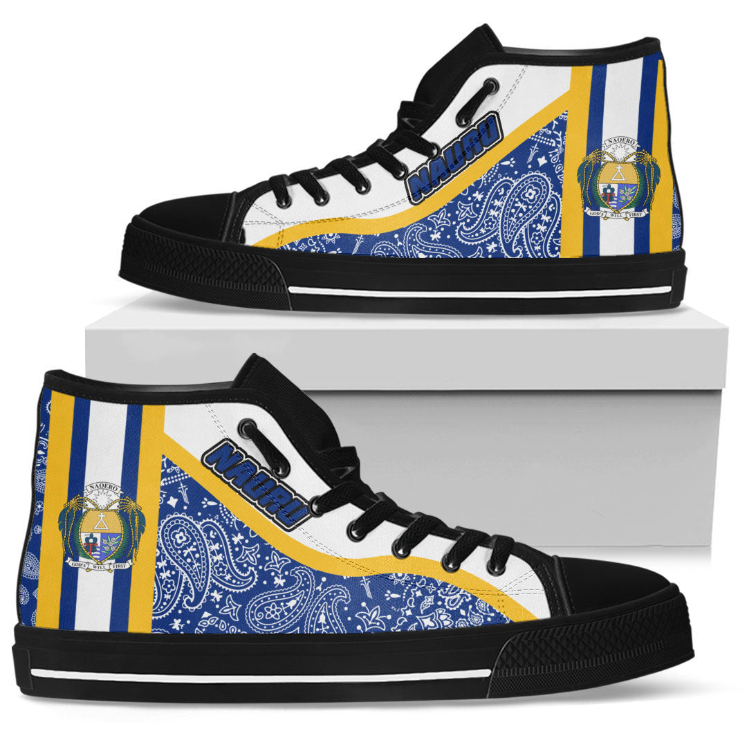 Shoes Nauru High Top Shoes Paisley Bandana Special Style