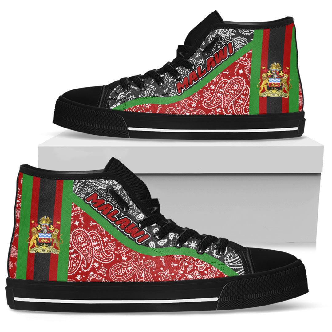 Shoes Malawi High Top Shoes Paisley Bandana Special Style