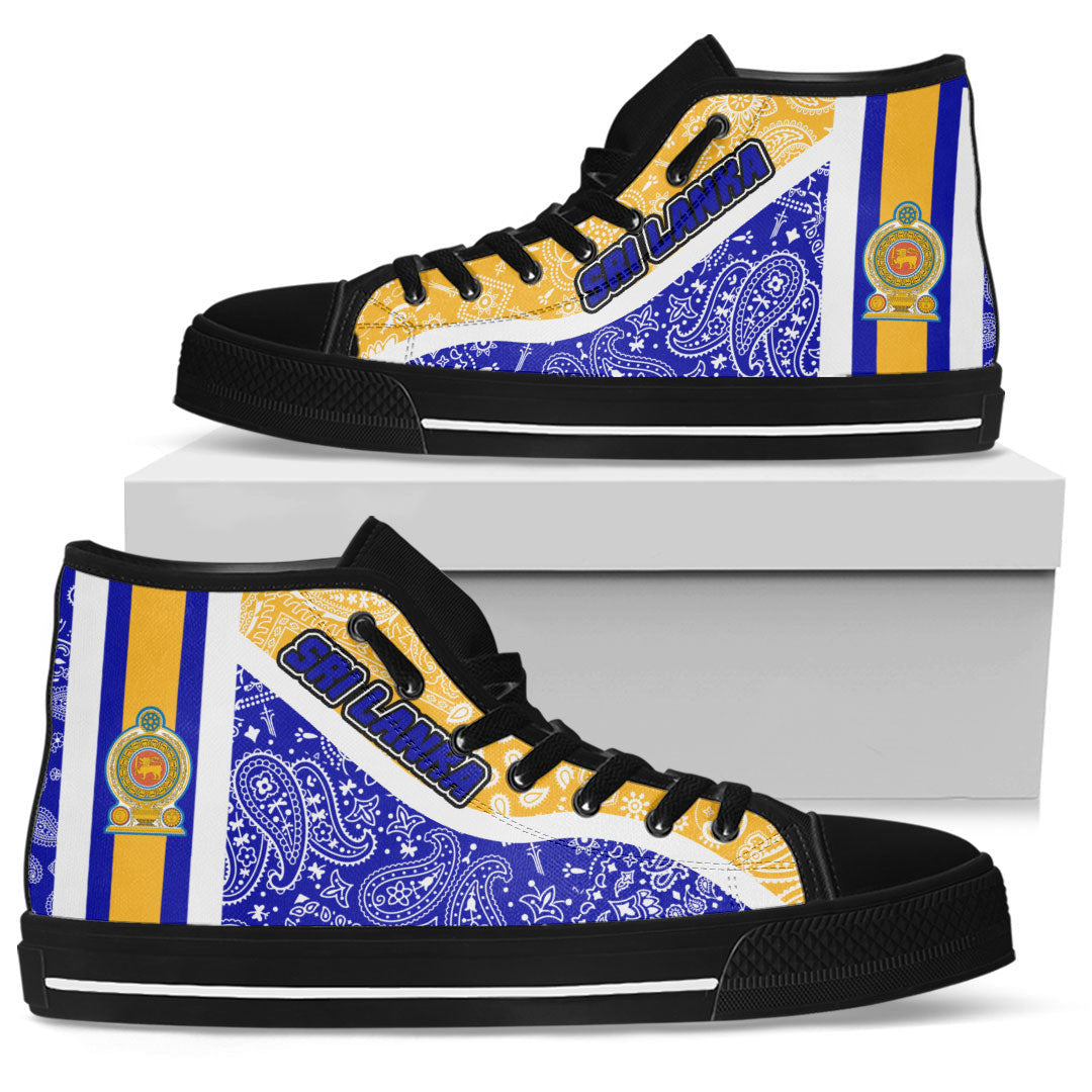 Shoes Sri Lanka Blue Version High Top Shoes Paisley Bandana Special Style
