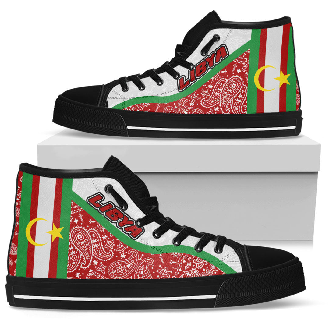 Shoes Libya High Top Shoes Paisley Bandana Special Style