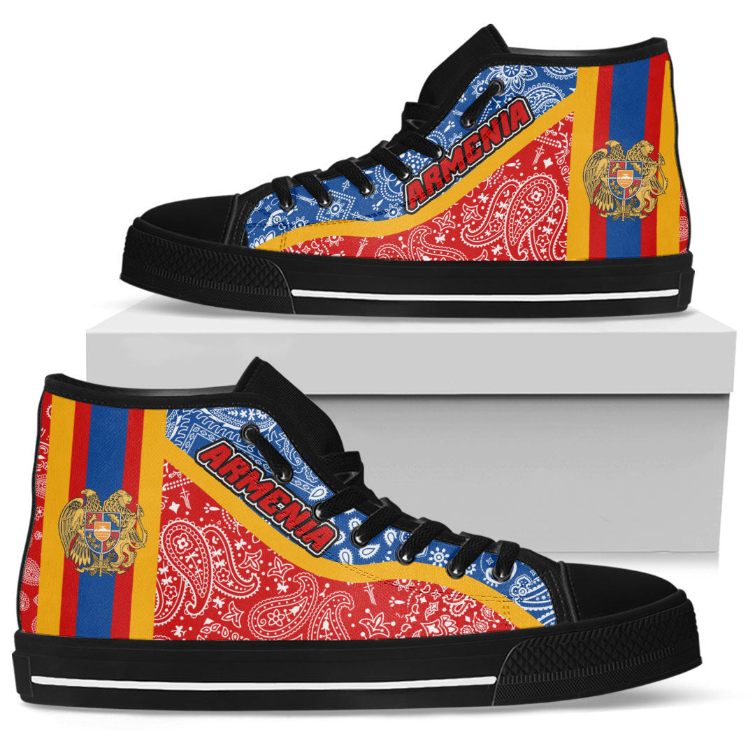 Shoes Armenia High Top Shoes Paisley Bandana Special Style