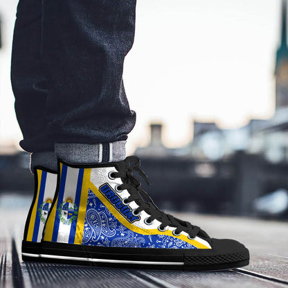 Shoes Uruguay High Top Shoes Paisley Bandana Special Style