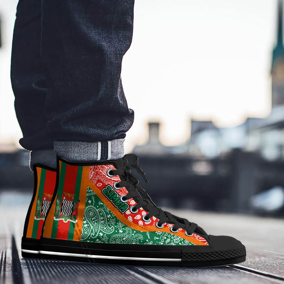 Shoes Zambia High Top Shoes Paisley Bandana Special Style