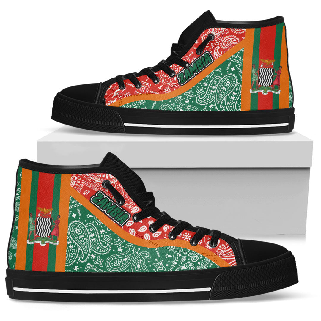 Shoes Zambia High Top Shoes Paisley Bandana Special Style