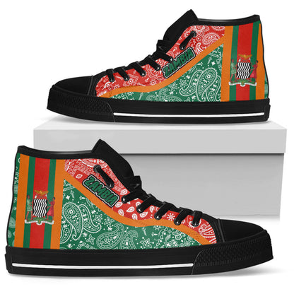 Shoes Zambia High Top Shoes Paisley Bandana Special Style