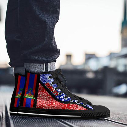 Shoes Haiti High Top Shoes Paisley Bandana Special Style
